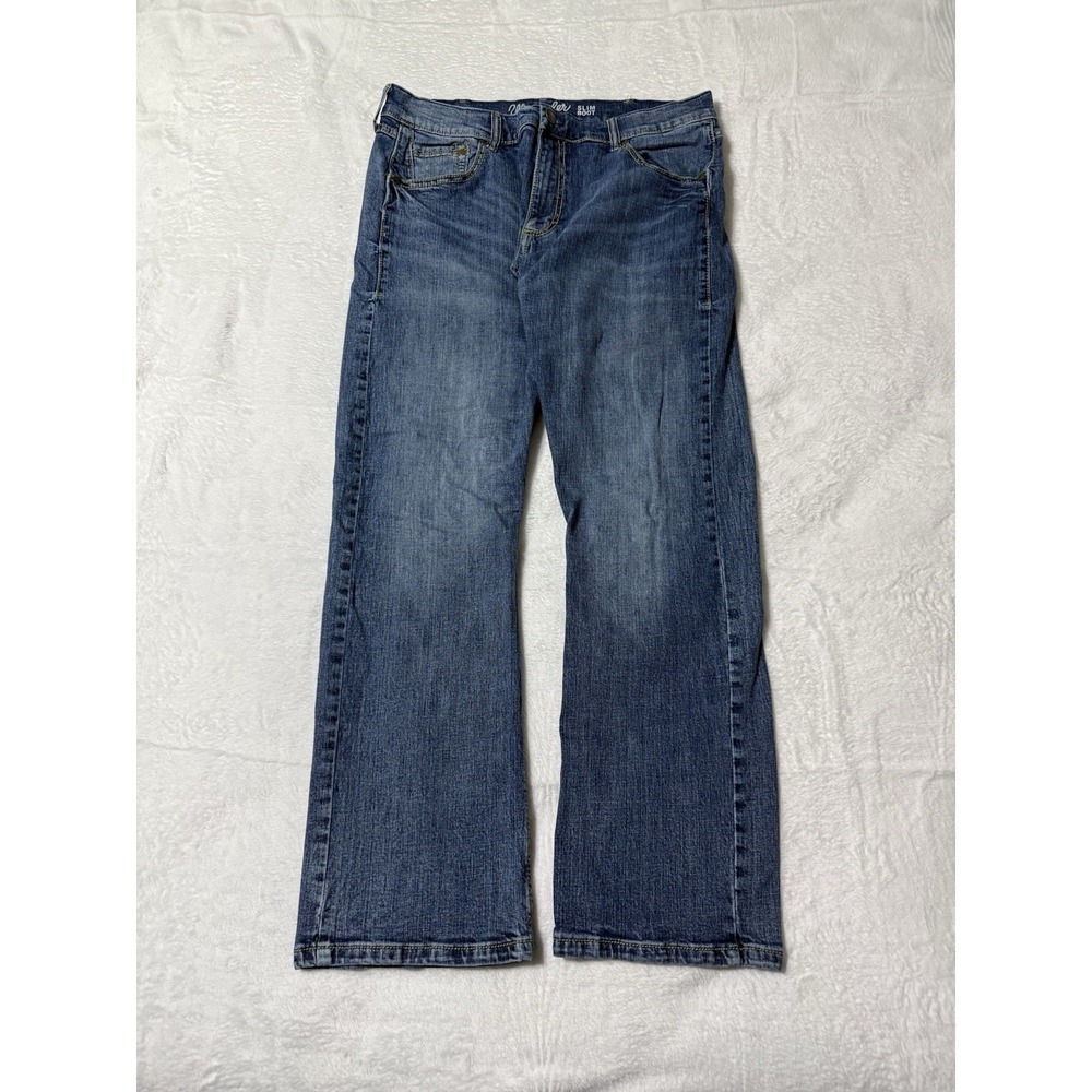 Wrangler Retro‎ Jeans Mens 33x27 Blue Slim Boot Bootcut Mid Rise Medium Wash